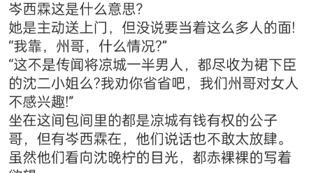 《沈晚柠岑西霖》沈晚柠岑西霖小说阅读全文TXT进门前,沈晚柠灌了两大杯白酒.此刻站在包间内,她浑身发热哔哩哔哩bilibili