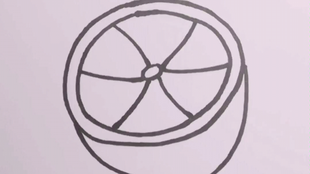 今天我教大家画半个柠檬,你学会了吗?