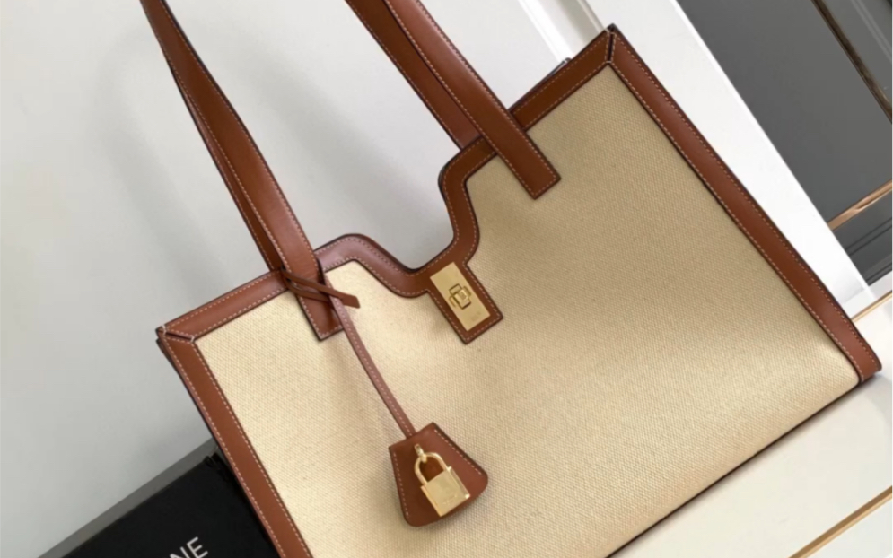 下高仿celine赛琳16 cabas16织物牛皮革手袋9523s秋冬新款16 cabas