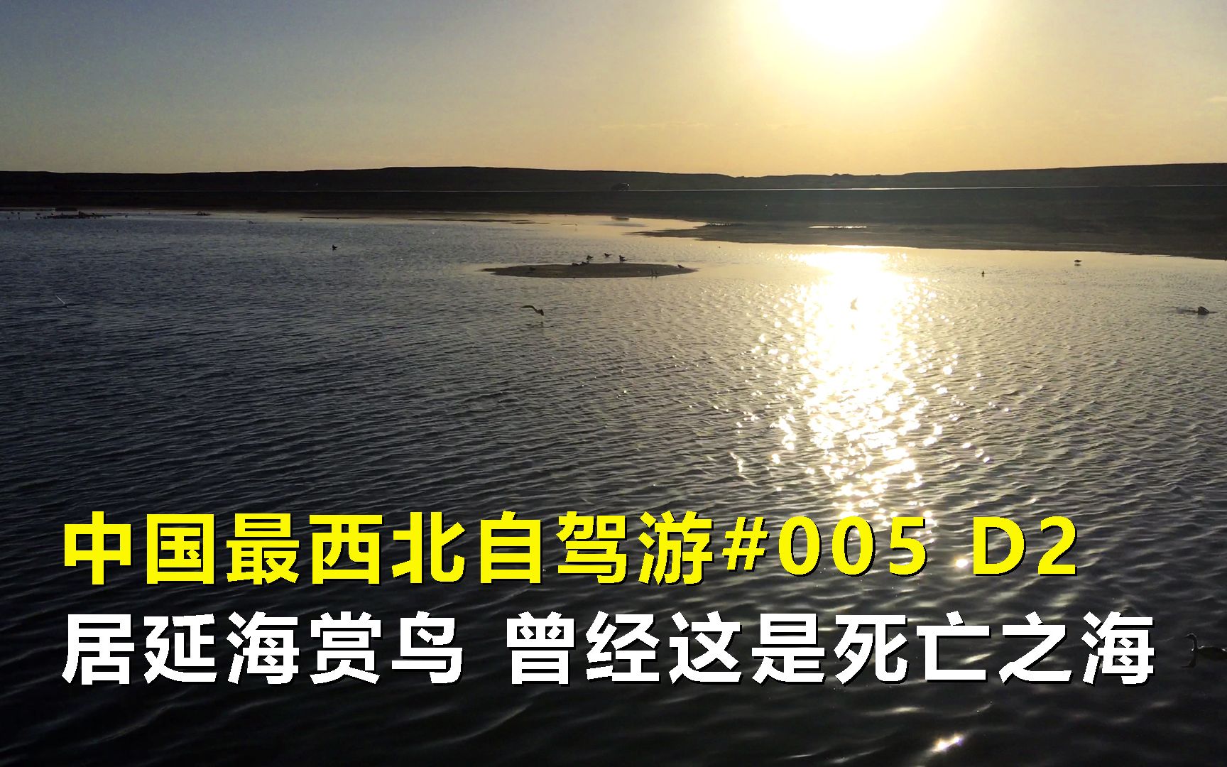 中国最西北自驾游005,碧波荡漾的居延海,20年前却是沙尘暴发源地哔哩哔哩bilibili