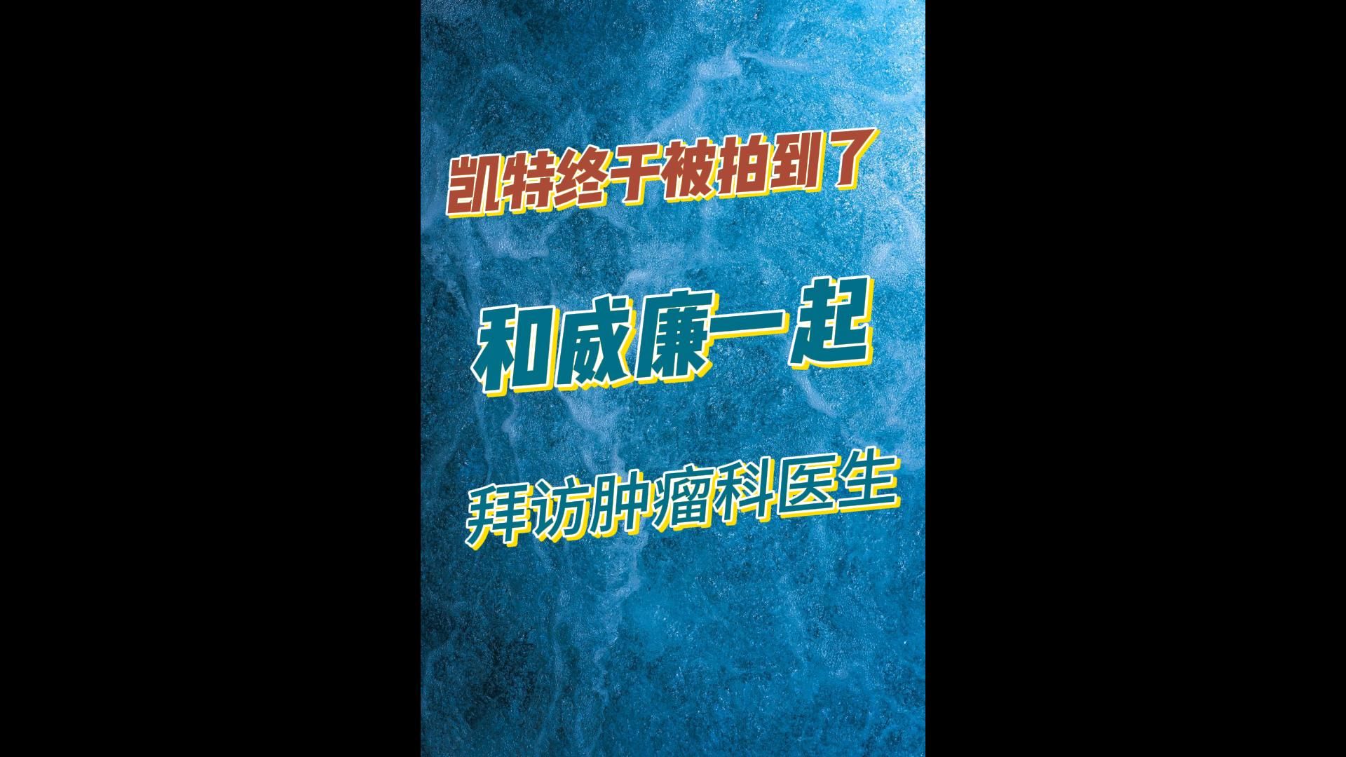 凯特终于被拍到了!和威廉一起,拜访肿瘤科医生哔哩哔哩bilibili