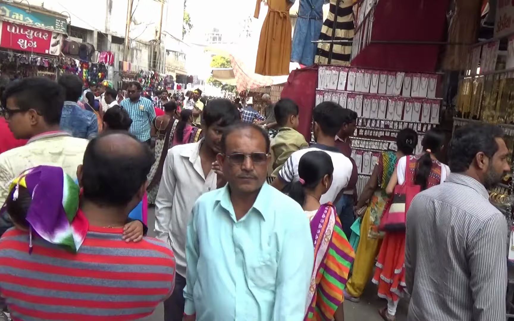 古吉拉特邦vadodara市的nyay mandir市场边走边拍