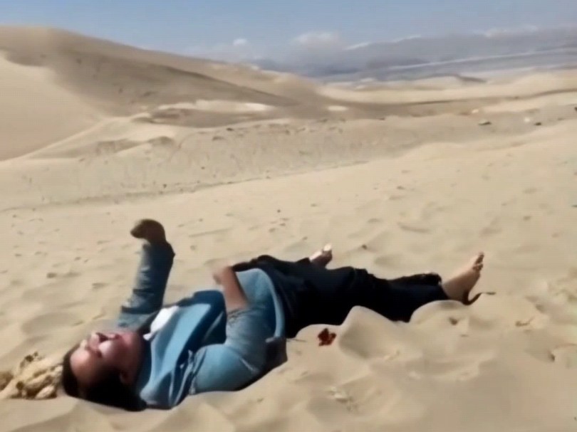 家人们,丽丽在沙漠癫痫发了