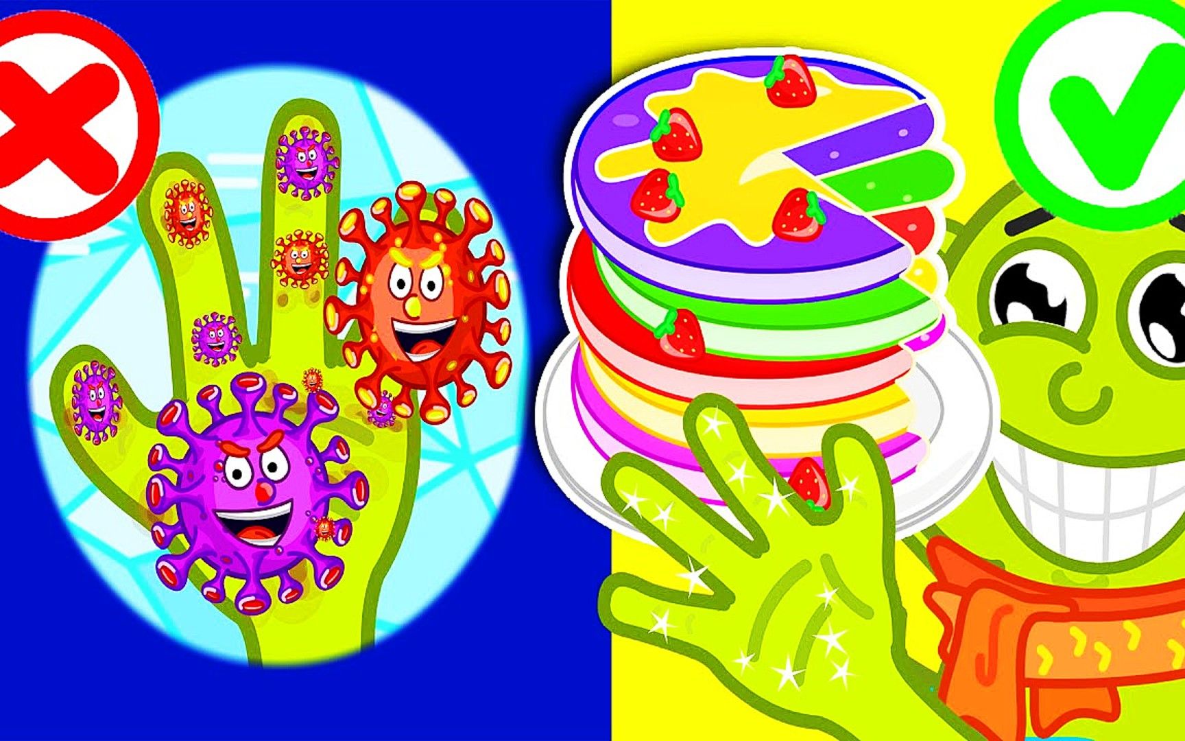 小狮子动画:手上细菌多,饭前要洗手,养成儿童卫生好习惯哦!