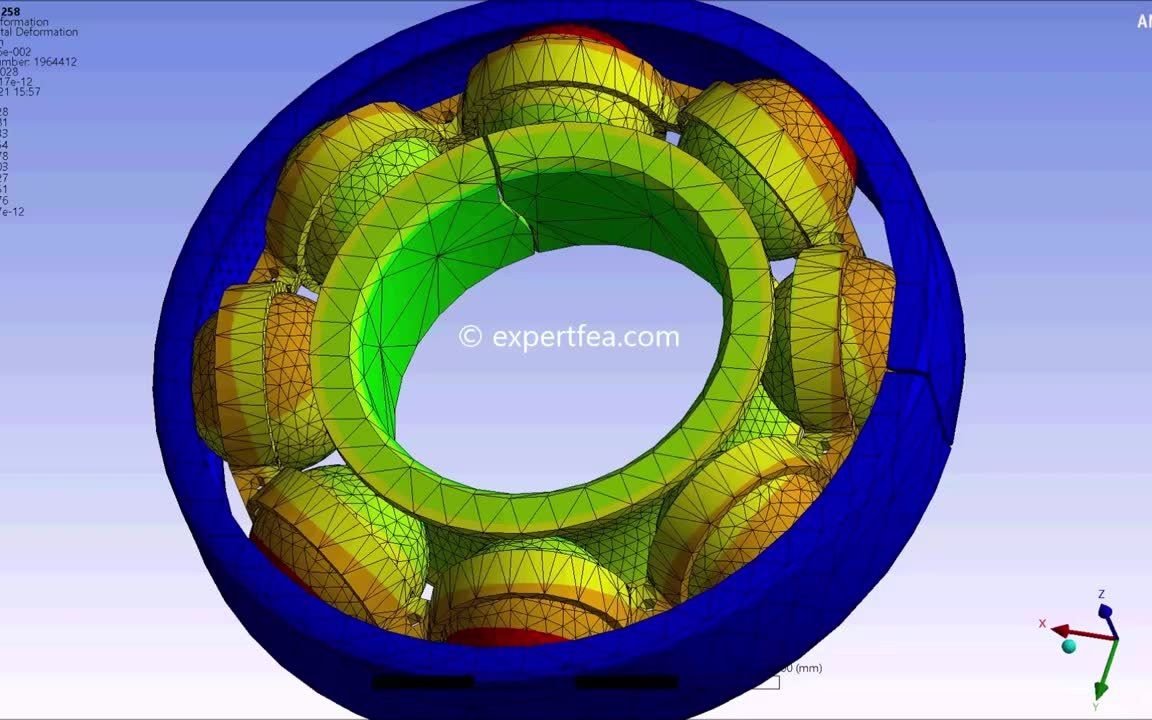 [图]基于ANSYS Workbench的带有裂纹的轴承旋转模拟