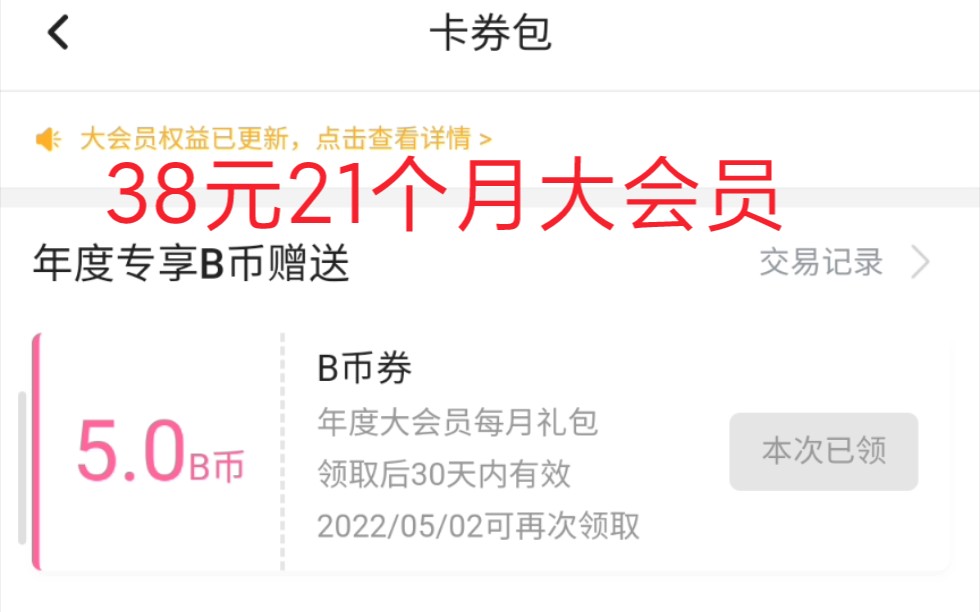 “38元”21个月大会员哔哩哔哩bilibili