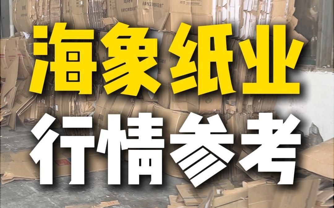 9月19日山东枣庄海象纸业采购行情参考哔哩哔哩bilibili