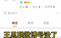 王思聪微博账号已经没了哔哩哔哩bilibili