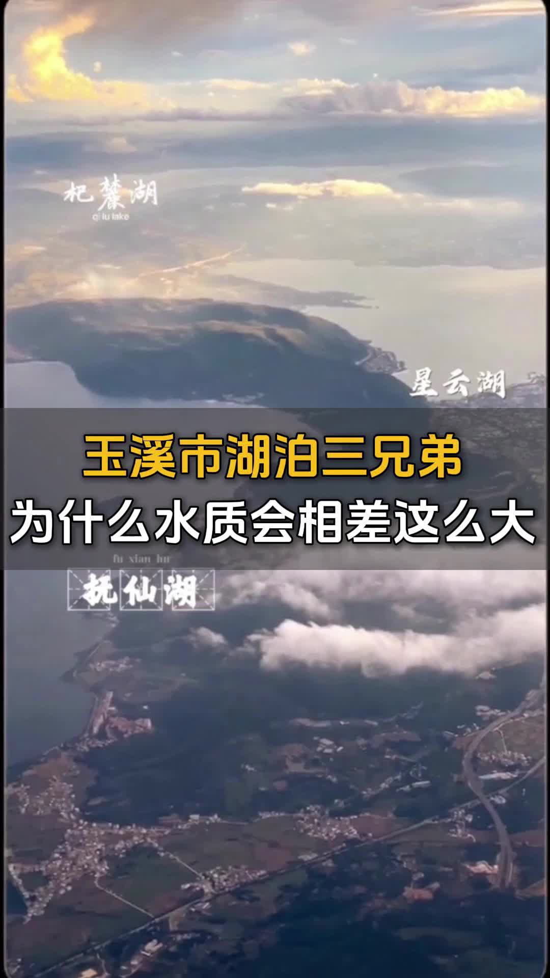 云南滇清环境污水处理厂家玉溪市湖泊三兄弟水质相差为什么这么大哔哩哔哩bilibili