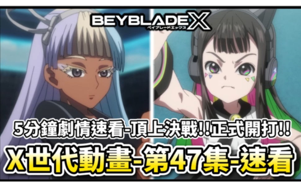 [Beyblade X]5分钟看完X世代动画第47集剧情速看&解说!!顶上决战正式开打!!人格假面VS盘龙!! X世代 人物传 陀螺动画解说哔哩哔哩bilibili