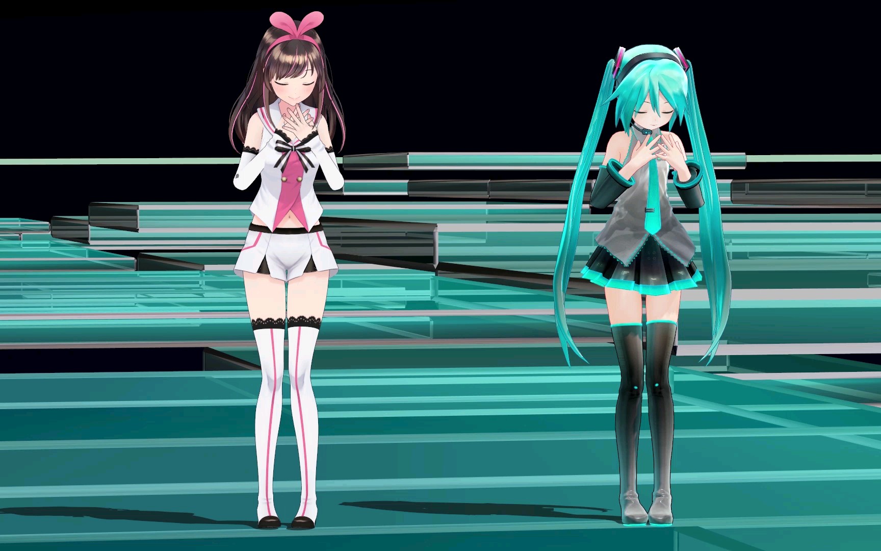 爱酱和初音酱的同台演出.