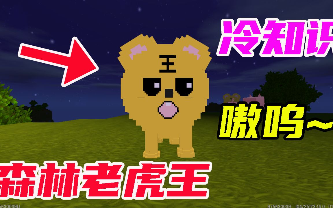 迷你世界冷知识召唤森林之王老虎夜深人静凌晨一点献祭生猪肉