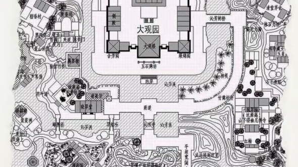 红楼梦宁国府、荣国府两府的建筑图纸.哔哩哔哩bilibili