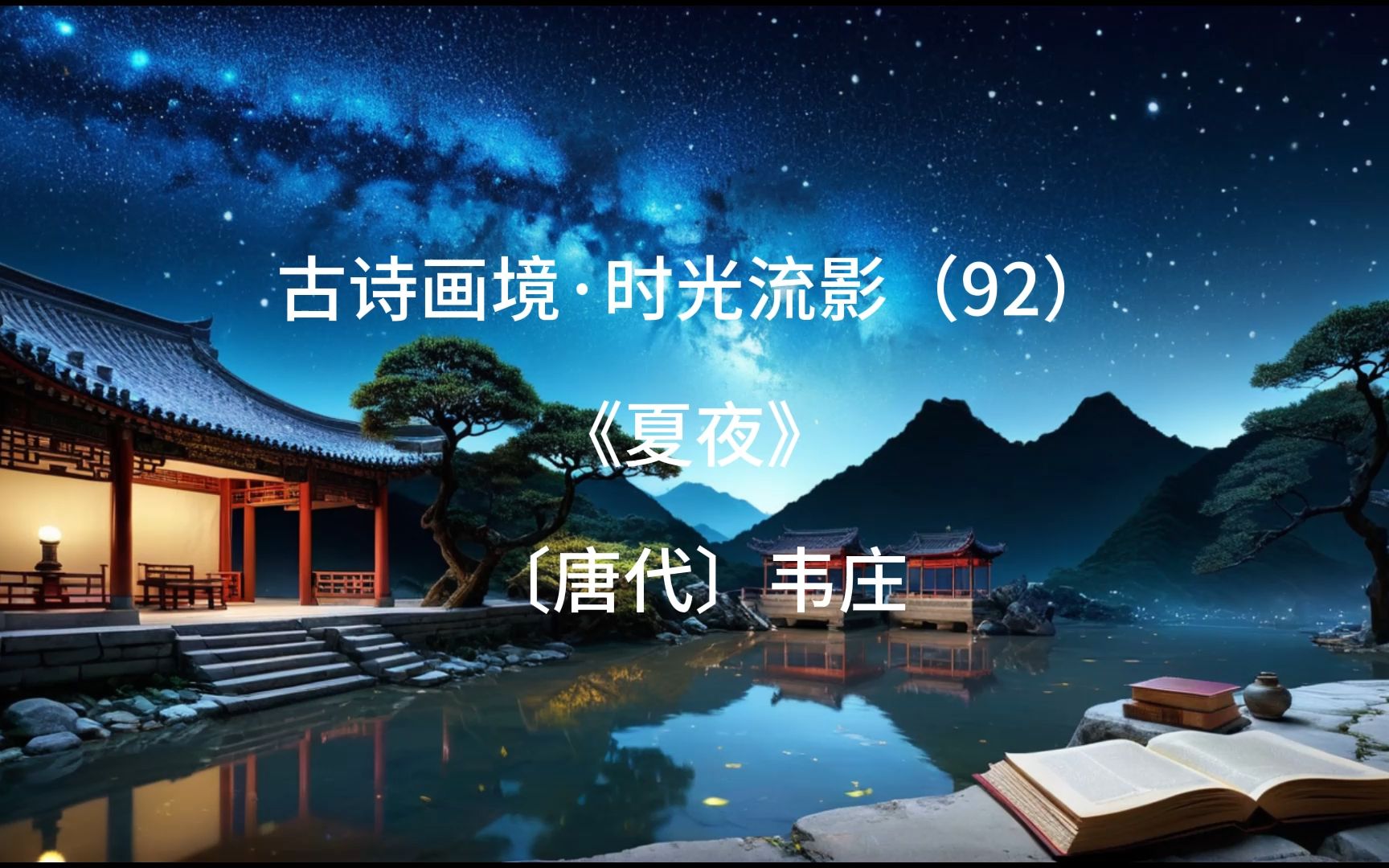 古诗画境·时光流影(92)《夏夜》〔唐代〕韦庄