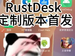 Download Video: RustDesk 自己编译了一个版本，内置了自己服务器ip，内置固定密码，去除多余选项等