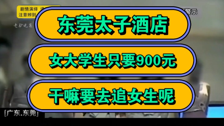 东莞太子酒店,女大学生只要900元,干嘛要去追女生呢!哔哩哔哩bilibili