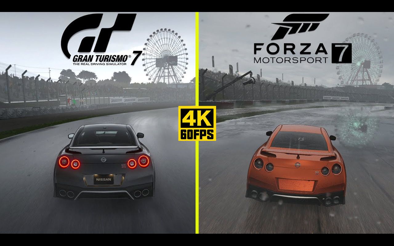 [图]【4K60帧】GT赛车7(PS5版) vs 极限竞速7(XSX向下兼容) | 雨天效果详细对比