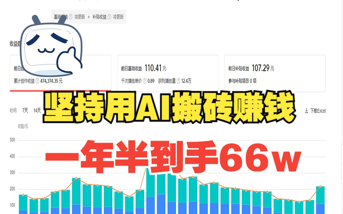 [图]在B站制作AI小动画赚钱，中视频赚钱教程，30天挣了2.1W，方法简单！