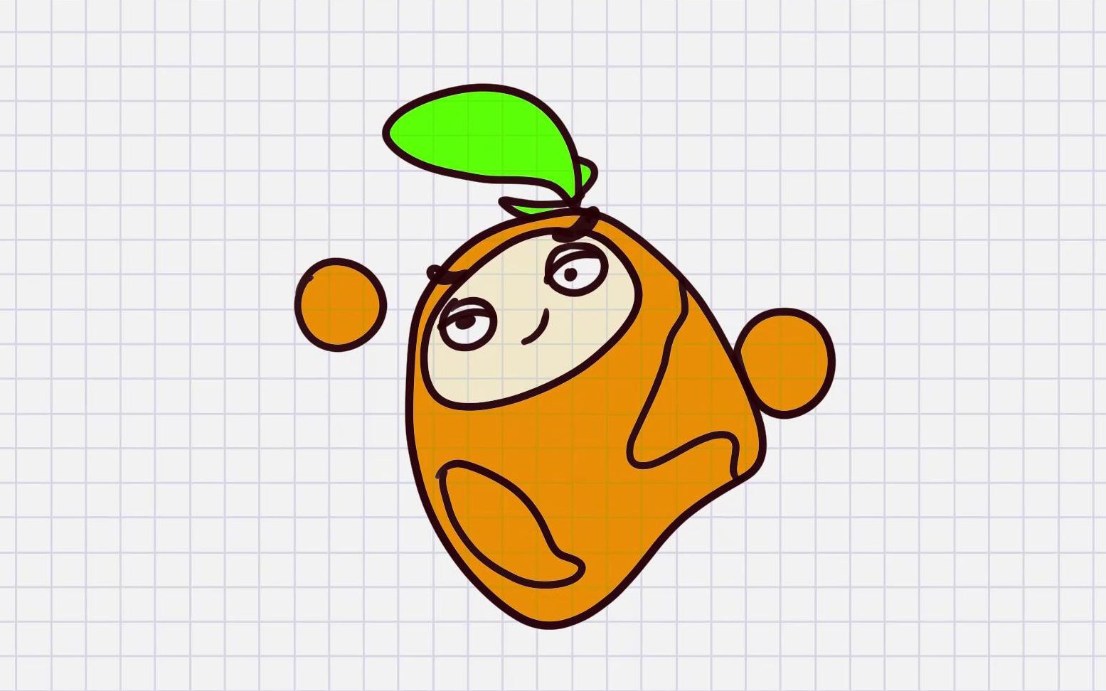 果宝特攻简笔画:画果宝特攻里的橙留香简笔画,卡通简笔画大全