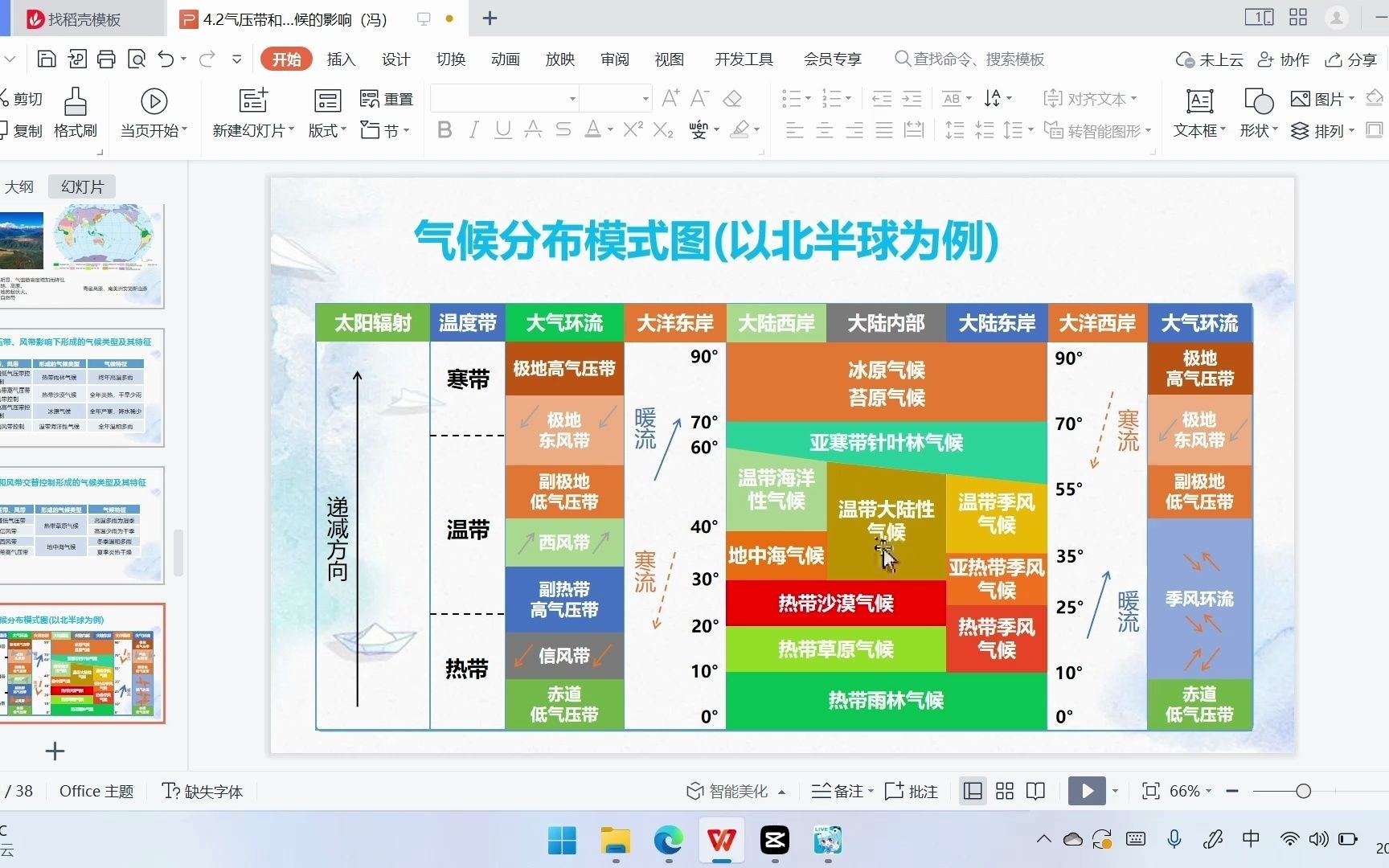 [图]用气压带风带的移动原理解释大陆西岸气候形成的原因