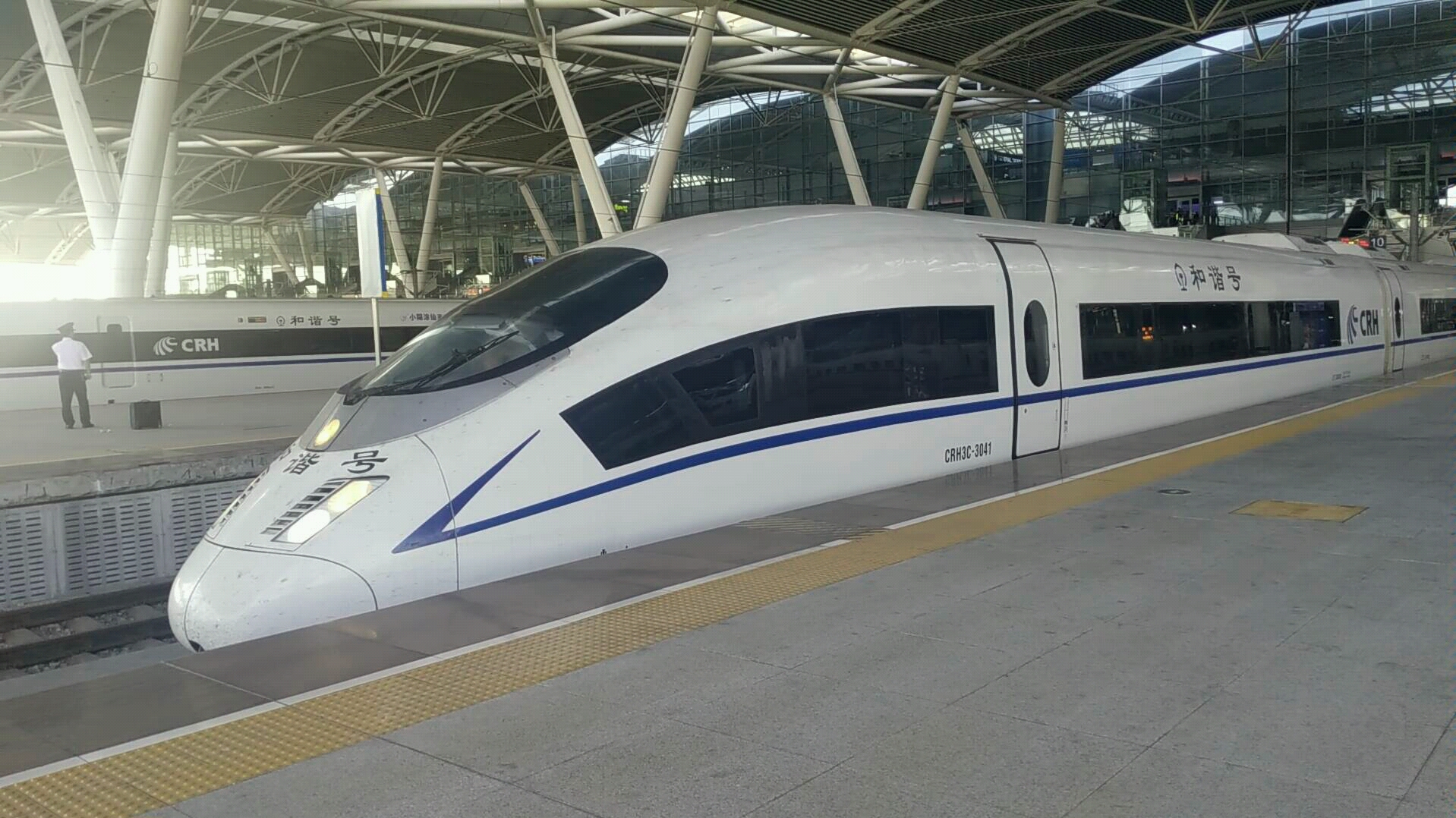 永州站 → 福田站 广铁广九段crh3c重联 广州南站9站台发车(列车前方