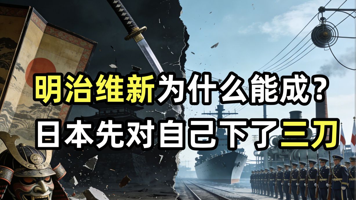 明治维新为什么能成？日本先对自己下了三刀