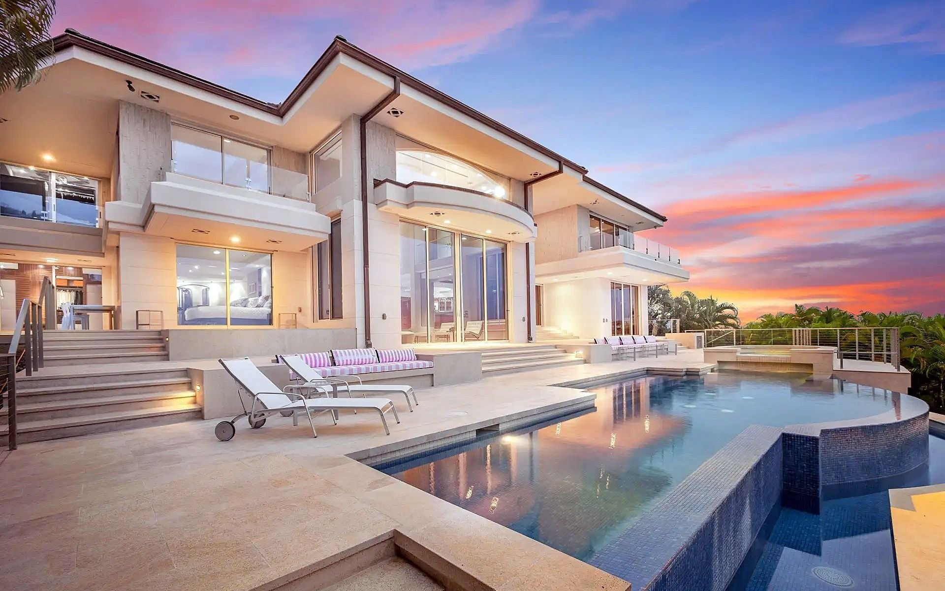 夏威夷￥1.6亿海滨别墅,现代简约轻奢风装修设计,国际大牌软装