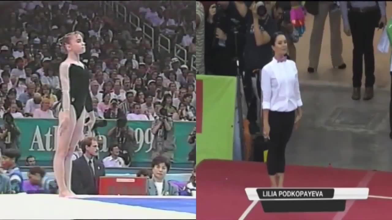 [图]【致敬曾经的自己】体操运动员变身指挥家？Lilia Podkopaeva 1996 vs 2014年自由操“成套”《塞维利亚的理发师&费加罗的婚礼》