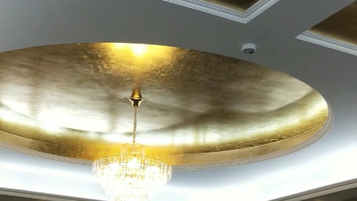室内天花贴金箔