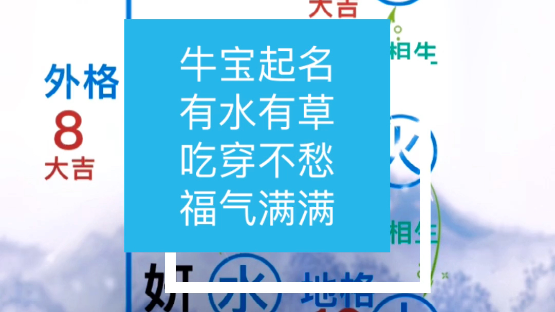 牛宝宝起名,有水有草,注定吃穿不愁福气满满哔哩哔哩bilibili