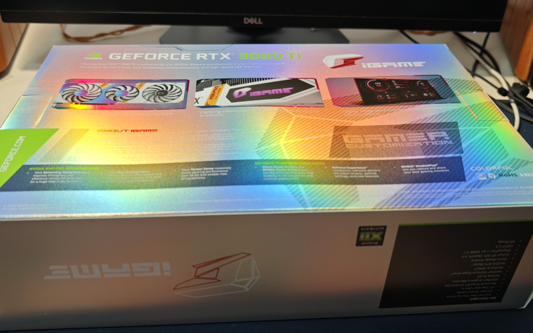 七彩虹igame geforce rtx 3060 ti ultra w oc g6x开箱