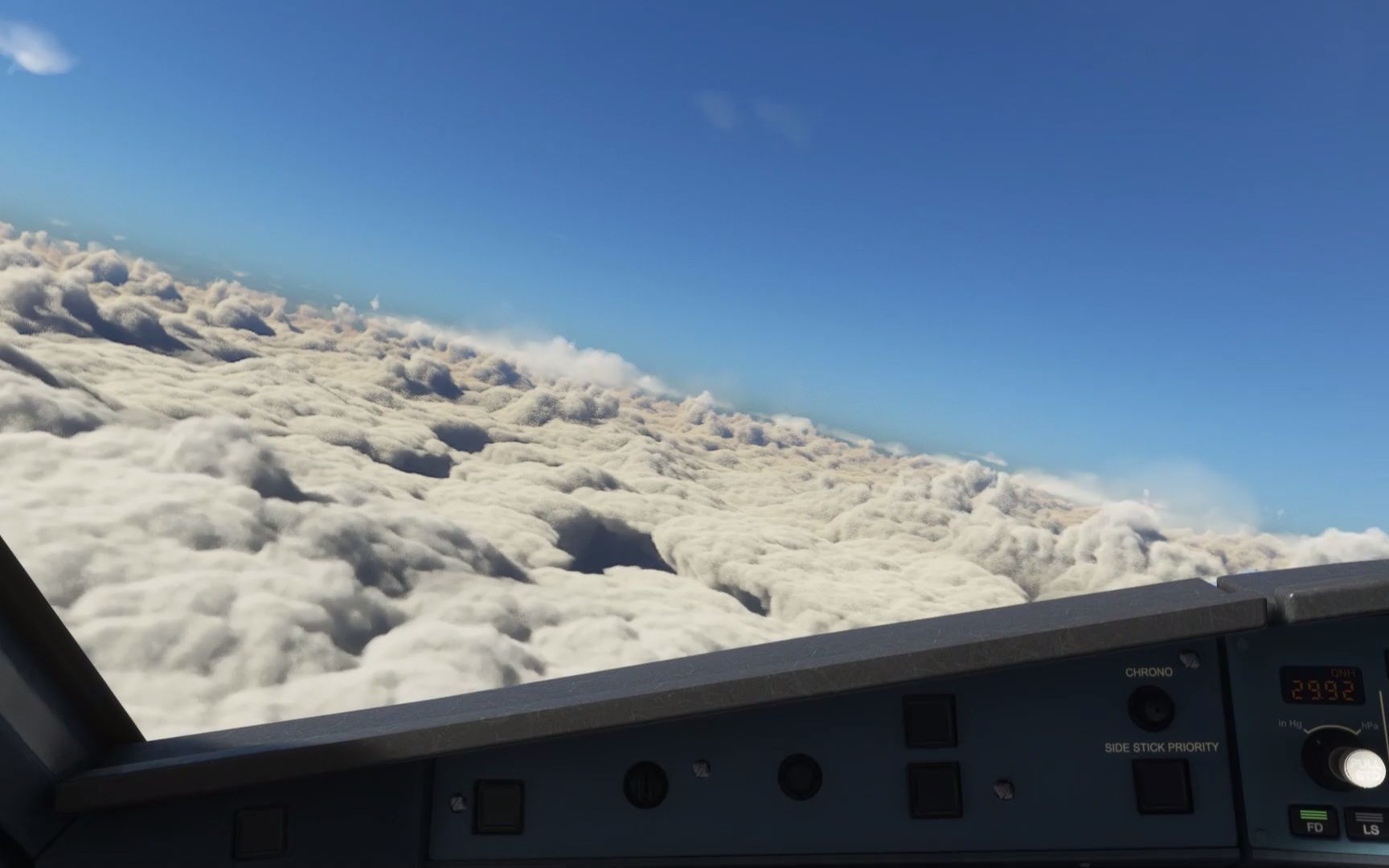 阴雨天起飞冲破云层最终着陆