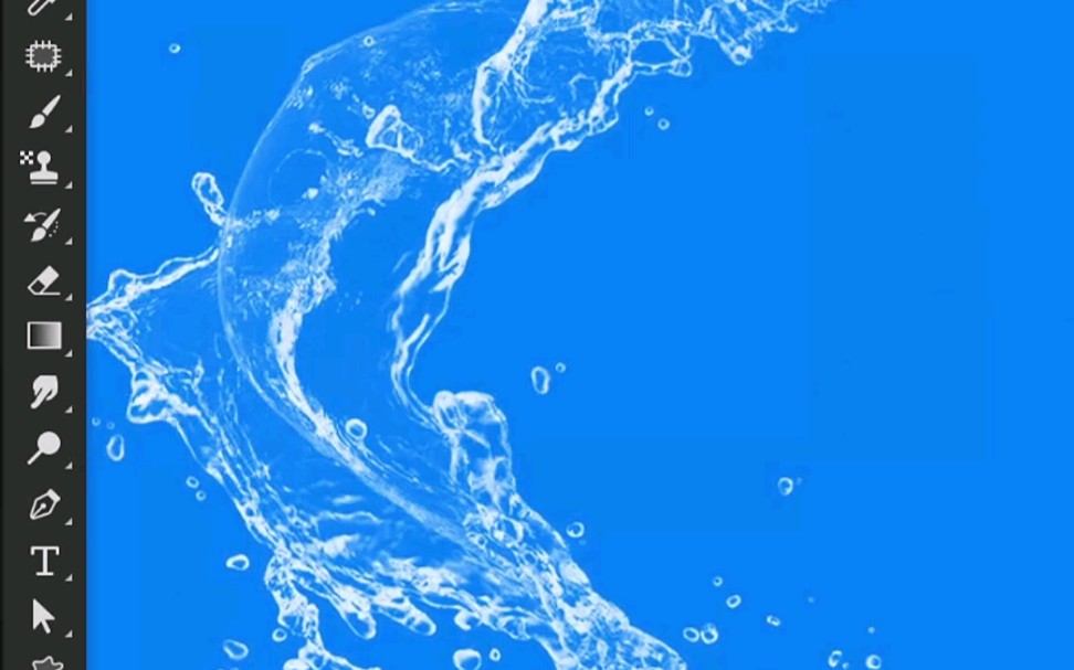 ps快速抠透明水花