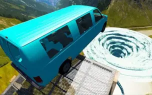 Download Video: 【每天十分钟·开车慢又怂】BeamNG Drive - 高速随机车辆飞跃 #77【BeamNG-Destruction】