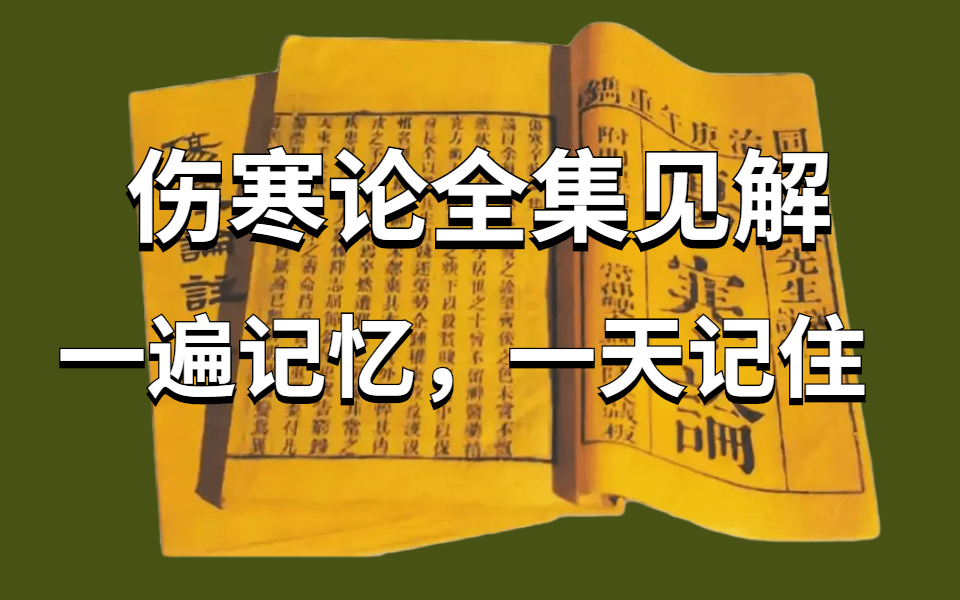 一遍記憶整本《傷寒論》,無基礎也能聽懂,快速記憶!中醫|醫學