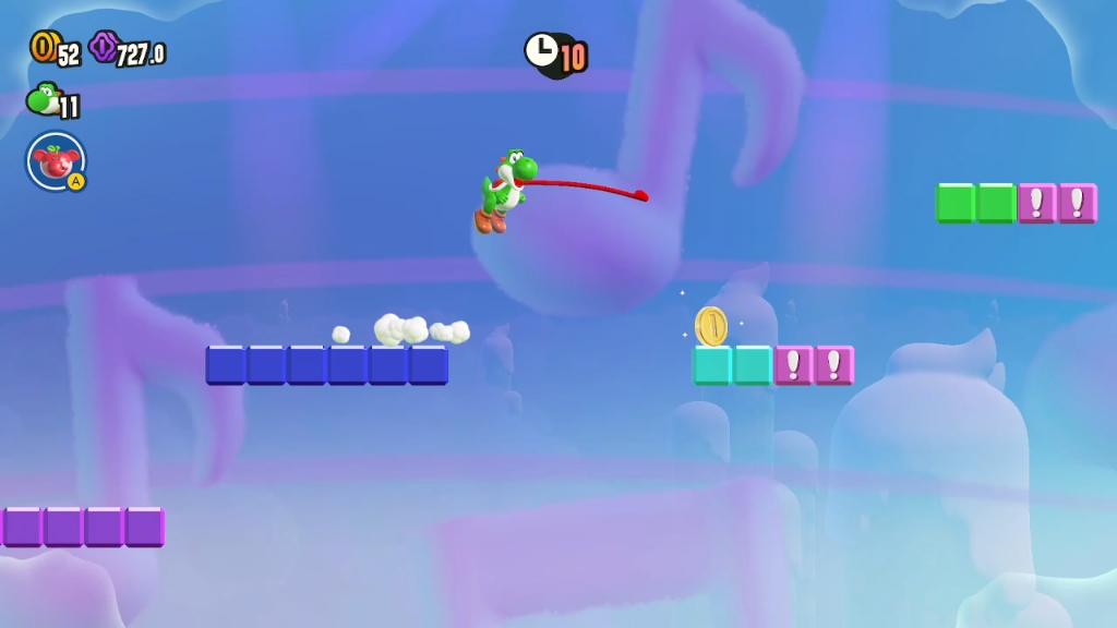 马里奥惊奇这关跳了好久终于过去了