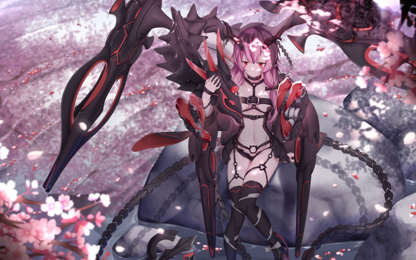 【战舰少女】深海大凤 樱色雨 1080p 60fps wallpaper engine_哔哩