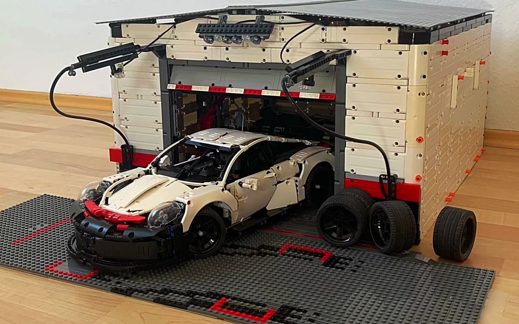  乐高moc>带车库保时捷porsche with garage