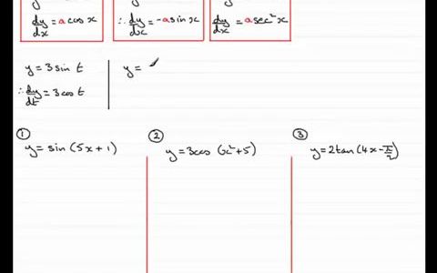 [图]P3 4.7 Differentiating trigonometric functions using the chain rule(1)