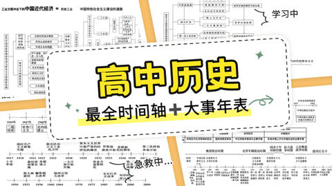 高中历史时间轴 大事年表 不会整理笔记是同学 快拿去打印 哔哩哔哩