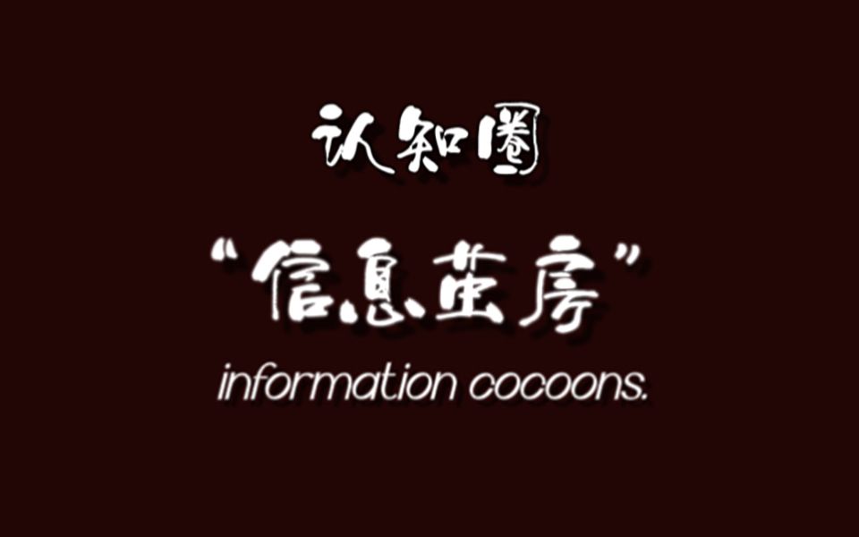 “信息茧房”是奴役新时代的鞭绳,能否对创业者和新一代而言至关重要!哔哩哔哩bilibili