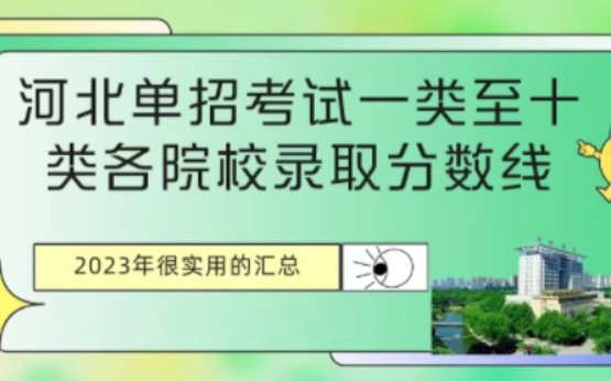 2022年河北单招考试一类至十类各院校录取分数线汇总(很实用的汇总)建议收藏!哔哩哔哩bilibili