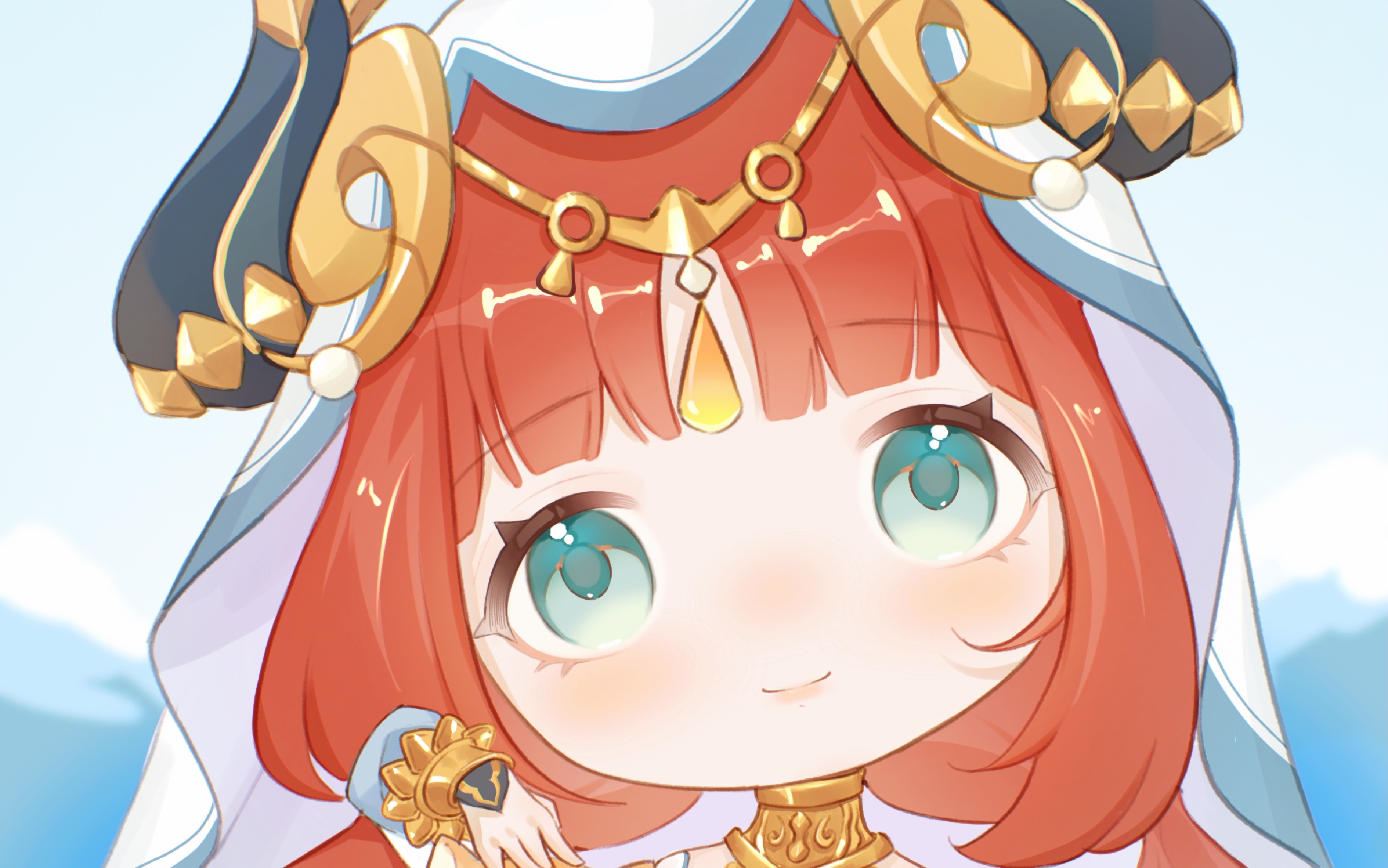 妮露q版头像绘画过程