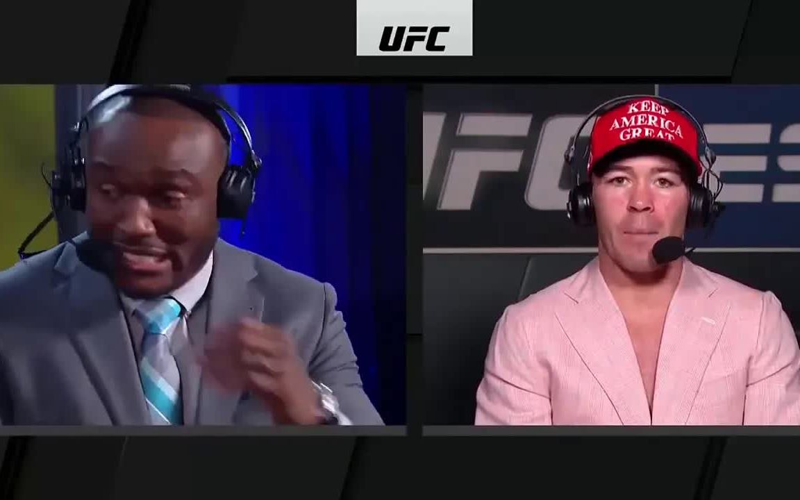 卡温顿与乌斯曼的互喷名场面2colbycovingtonandkamaruusmanargueespn