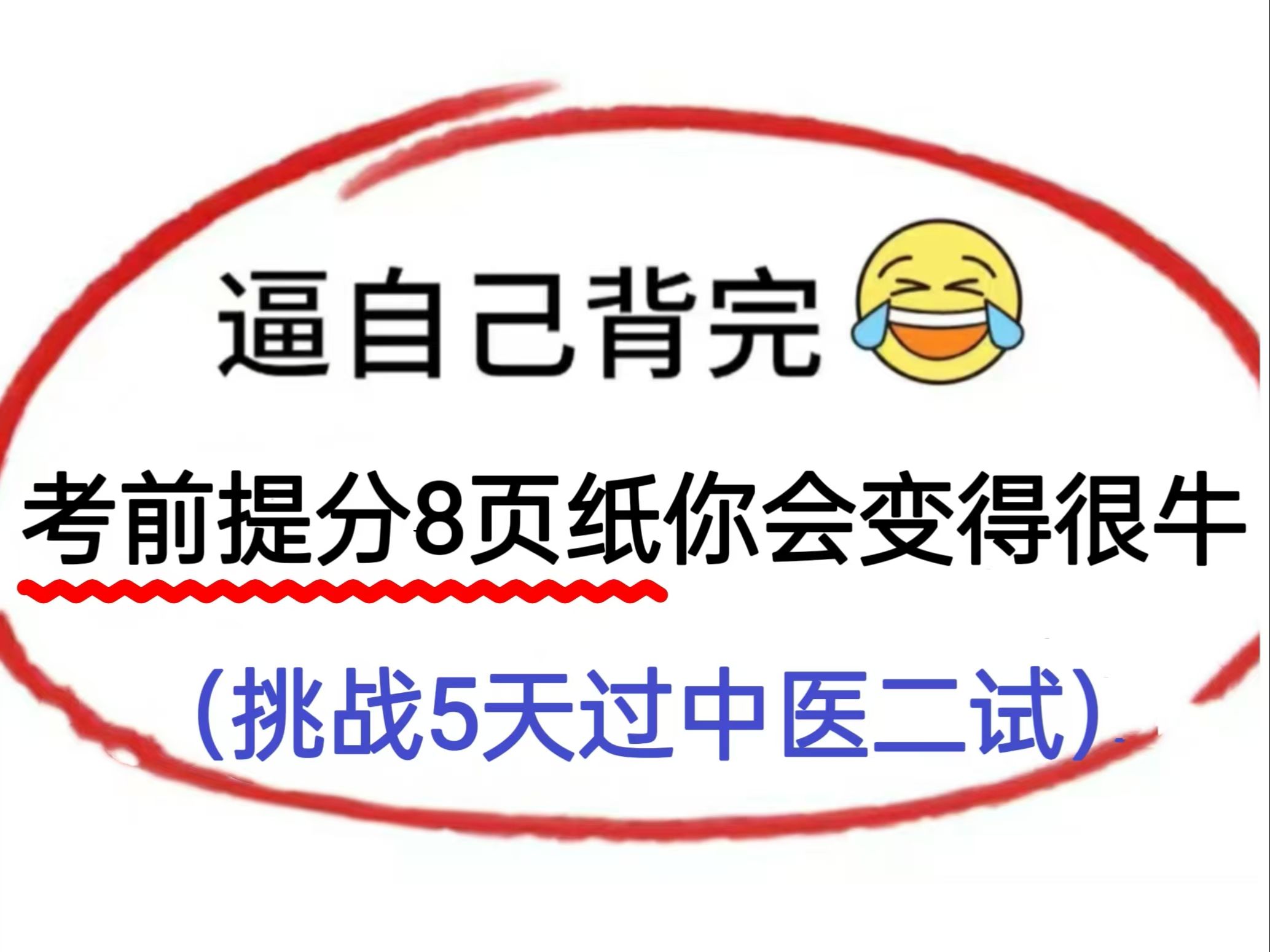 24中医执业医师二试,逼自己背完考前提分8页纸你会变得很牛,挑战5天过中医二试!哔哩哔哩bilibili