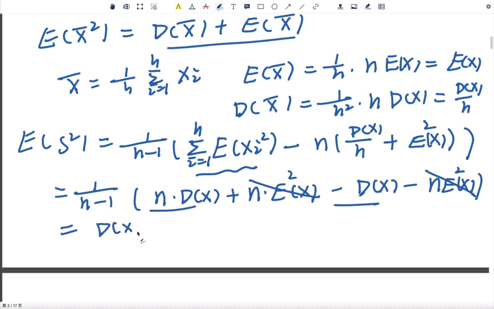 [图]E(S^2)=D(X)