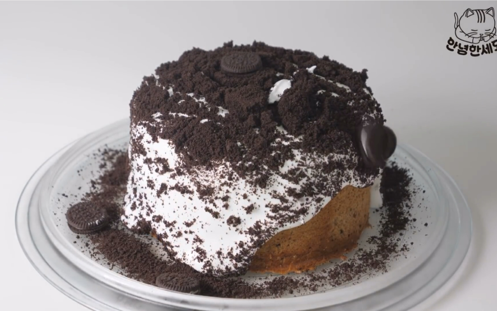 【治愈系美食白噪音】奥利奥奶油爆浆蛋糕