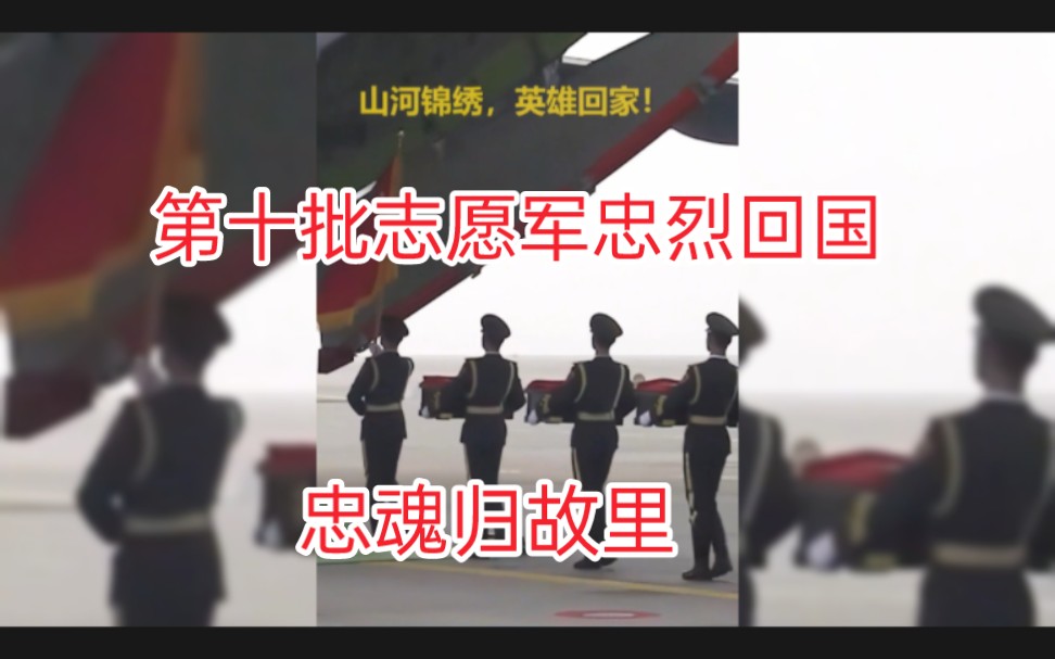 欢迎第十批志愿军忠烈回国,山河锦绣,忠魂归故里