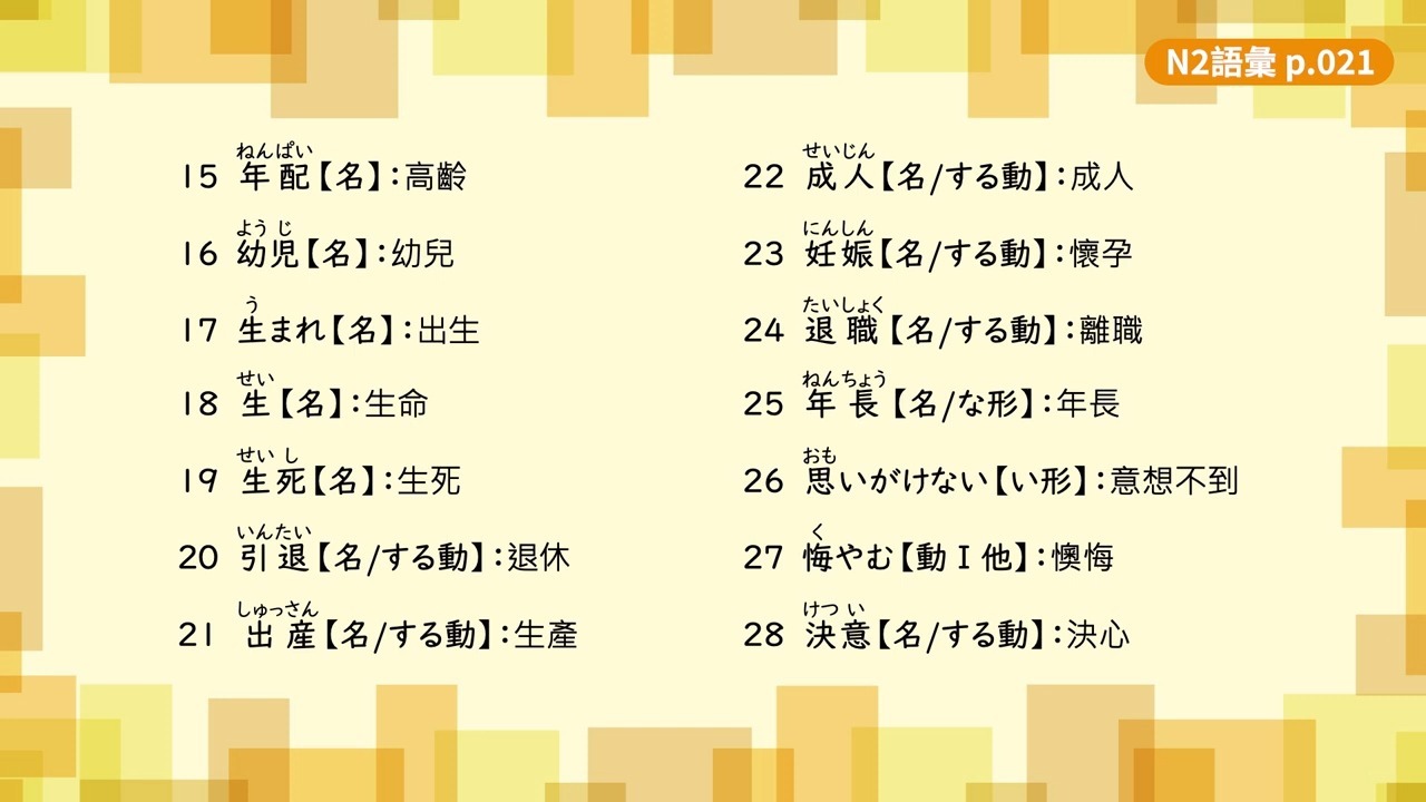【转载自用】旭文日本语 日文N2單字+例句（二）