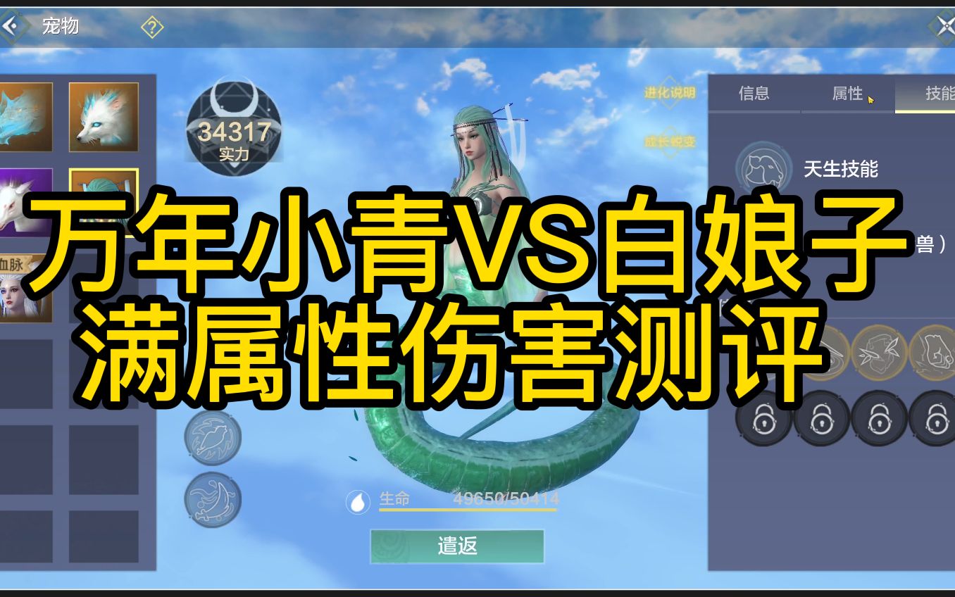 妄想山海白娘子和小青伤害对比这输出有点猛